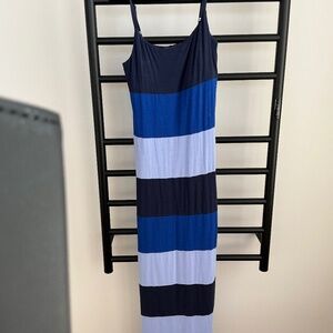 Tommy Bahama Blue color block maxi dress size XS